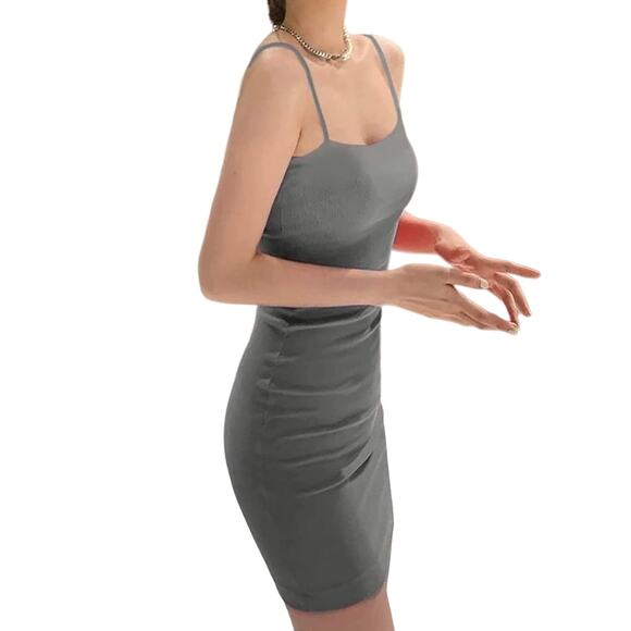 AnotherChill Gray Casual BodyCon Sleeveless Slip Dress  Size Small NWT - Picture 3 of 9